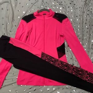 Workout zip up and leggings